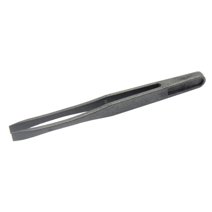 JF-S15 Anti-static Carbon Fiber Straight Tip Tweezers(Black)
