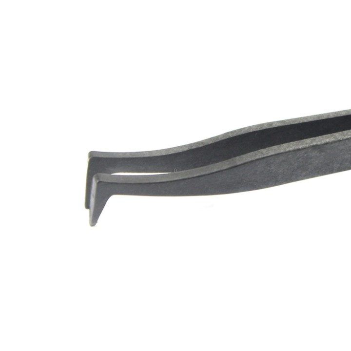 JF-S16 Anti-static Carbon Fiber Curved Tip Tweezers(Black)