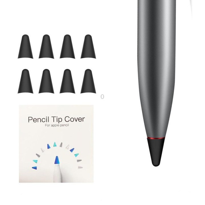 8 PCS Non-slip Mute Wear-resistant Nib Cover for M-pencil Lite (Black)