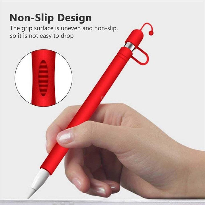 Apple Pen Cover Anti-lost Protective Cover for Apple Pencil (Rose Red)
