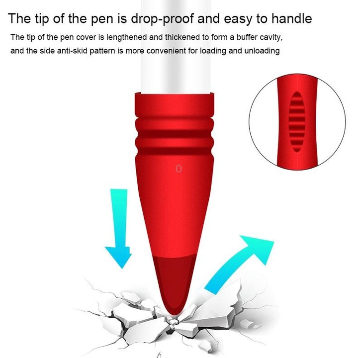 Apple Pen Cover Anti-lost Protective Cover for Apple Pencil (Rose Red)