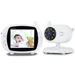 BM-850 3.5 inch LCD 2.4GHz Wireless Surveillance Camera Baby Monitor with 8-IR LED Night Vision, Two Way Voice Talk(White)