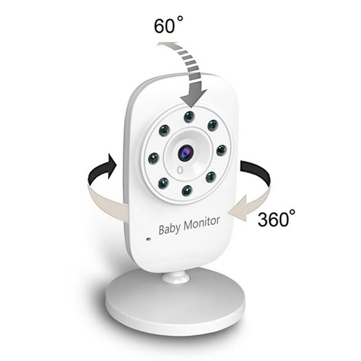 BM-SM24 2.4 inch LCD 2.4GHz Wireless Surveillance Camera Baby Monitor with 8-IR LED Night Vision, Two Way Voice Talk(White)