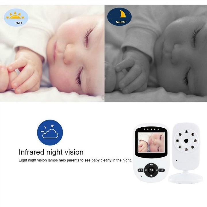 BM-SM24 2.4 inch LCD 2.4GHz Wireless Surveillance Camera Baby Monitor with 8-IR LED Night Vision, Two Way Voice Talk(White)