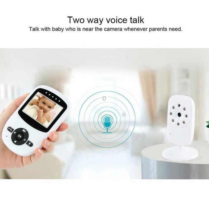 BM-SM24 2.4 inch LCD 2.4GHz Wireless Surveillance Camera Baby Monitor with 8-IR LED Night Vision, Two Way Voice Talk(White)