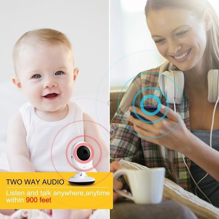BM-SP820 2.4 inch LCD 2.4GHz Wireless Surveillance Camera Baby Monitor with 7-IR LED Night Vision, Two Way Voice Talk(White)