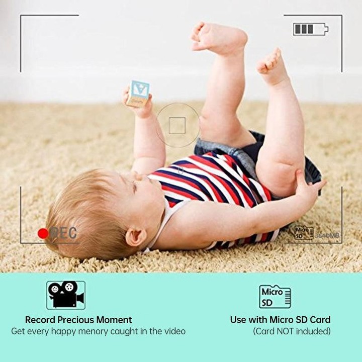 BM-SP820 2.4 inch LCD 2.4GHz Wireless Surveillance Camera Baby Monitor with 7-IR LED Night Vision, Two Way Voice Talk(White)