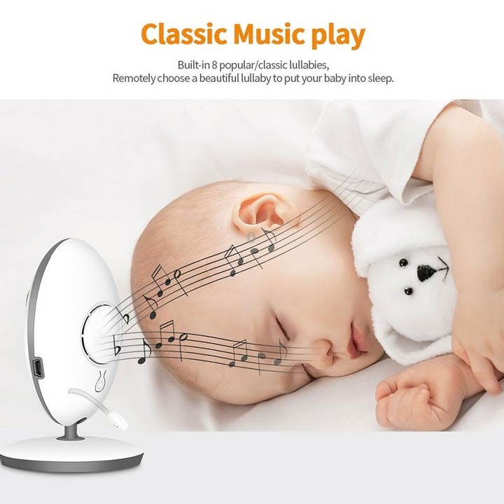 VB605 2.4 inch LCD 2.4GHz Wireless Surveillance Camera Baby Monitor, Support Two Way Talk Back, Night Vision(White)