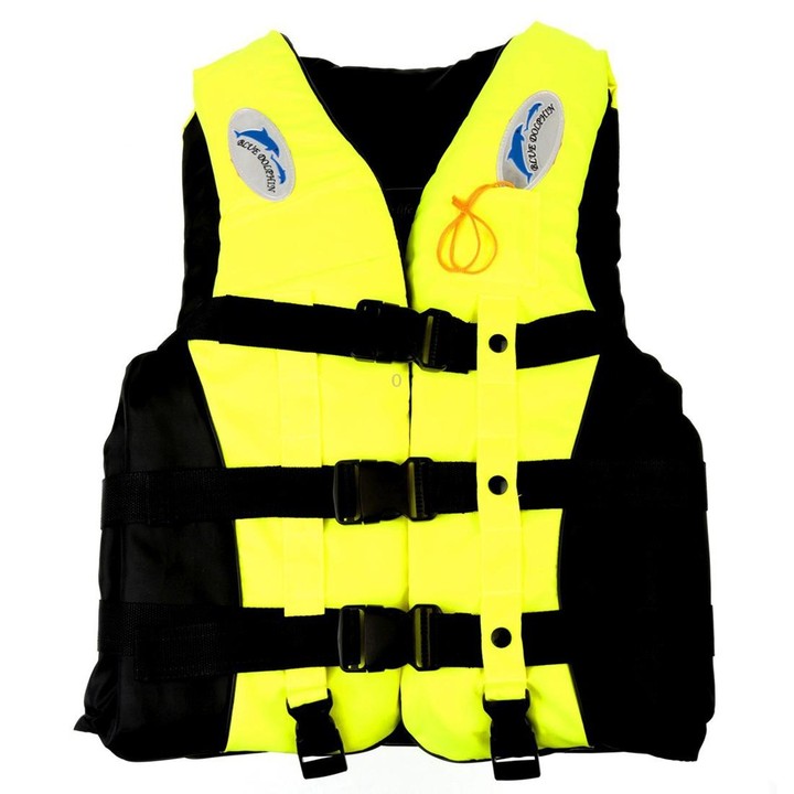 Drifting Swimming Fishing Life Jackets with Whistle for Children,Size: M(Yellow)