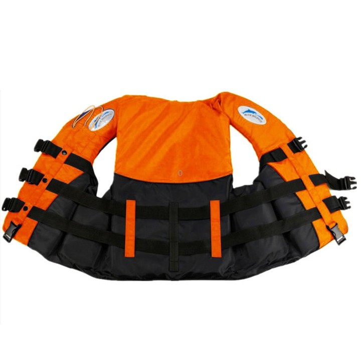 Drifting Swimming Fishing Life Jackets with Whistle for Adults & Children,Size: L(Orange)