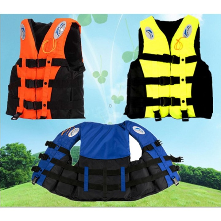 Drifting Swimming Fishing Life Jackets with Whistle for Adults & Children,Size: L(Orange)