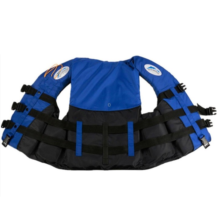Drifting Swimming Fishing Life Jackets with Whistle for Adults & Children,Size: L(Blue)