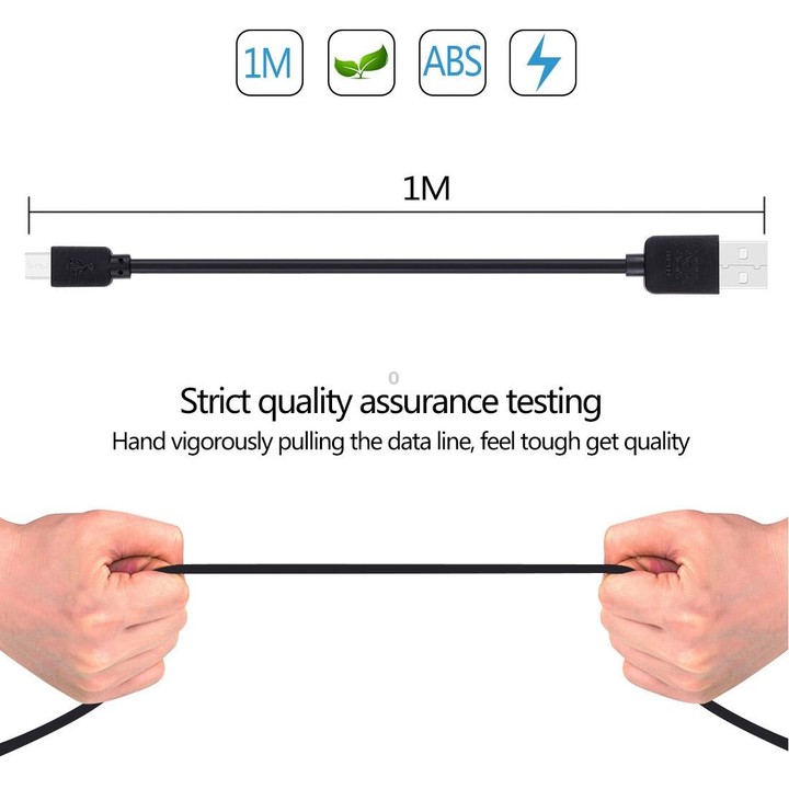 3 PCS HAWEEL 1m High Speed Micro USB to USB Data Sync Charging Cable Kits For Galaxy, Huawei, Xiaomi, LG, HTC and other Smart Ph