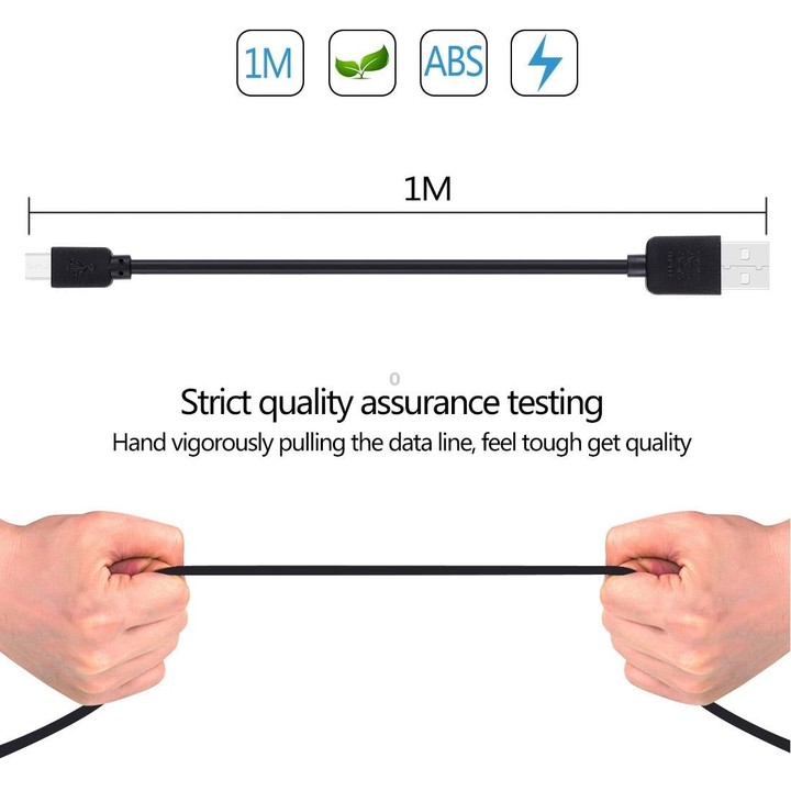 5 PCS HAWEEL 1m High Speed Micro USB to USB Data Sync Charging Cable Kits, For Samsung, Huawei, Xiaomi, LG, HTC and other Smartp