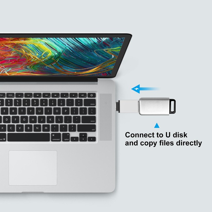 HAWEEL USB-C / Type-C Male to USB 3.0 Female OTG Data Transmission Adapter(Silver)