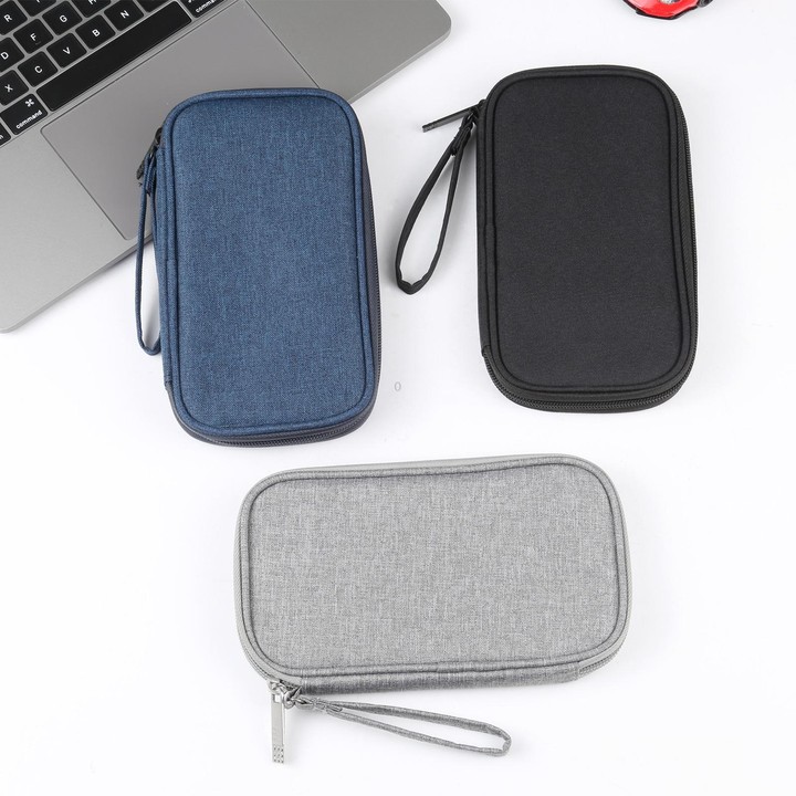 HAWEEL Electronic Organizer Storage Bag for Cellphones, Power Bank, Cables, Mouse, Earphones(Dark Blue)