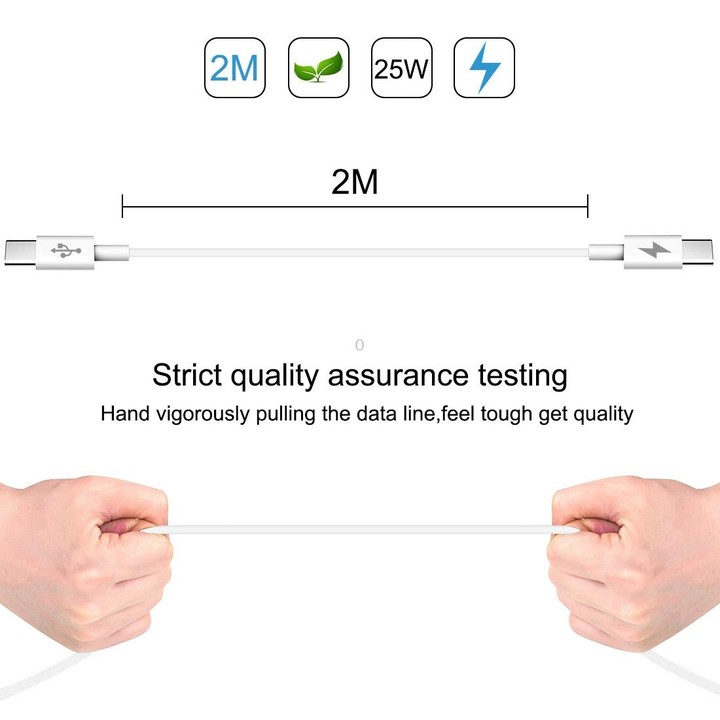 HAWEEL 25W 3A Type-C / USB-C to Type-C / USB-C PD Fast Charging Data Cable, Length: 2m