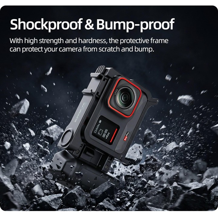 Sunnylife 2-in-1 Detachable Protective Frame & Street Photography Handle for Insta360 Ace Pro 2 / 1 (Black)