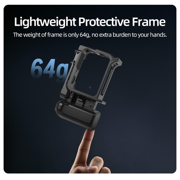 Sunnylife 2-in-1 Detachable Protective Frame & Street Photography Handle for Insta360 Ace Pro 2 / 1 (Black)