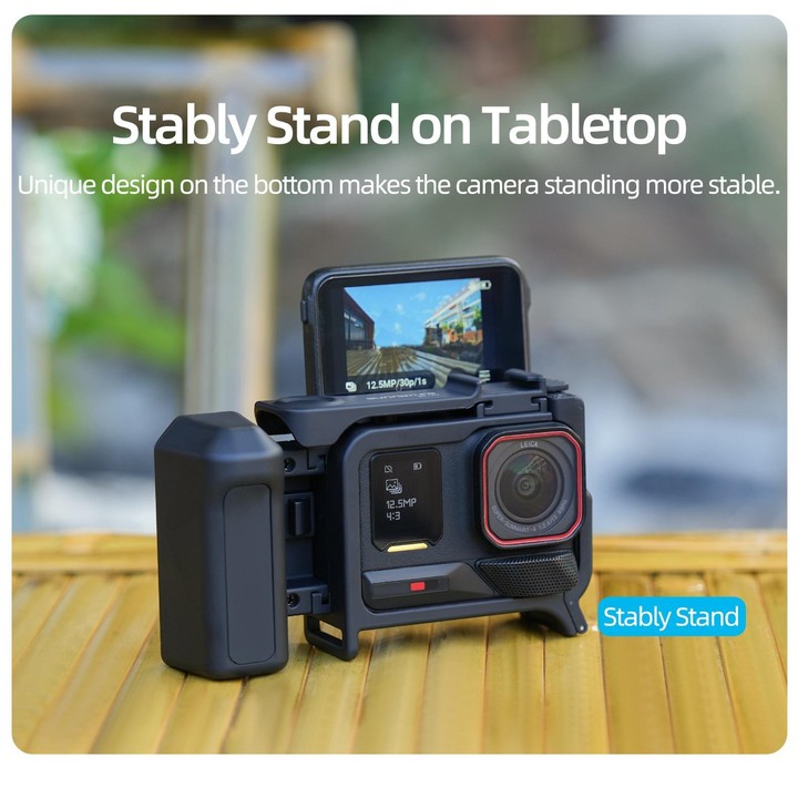 Sunnylife 2-in-1 Detachable Protective Frame & Street Photography Handle for Insta360 Ace Pro 2 / 1 (Black)