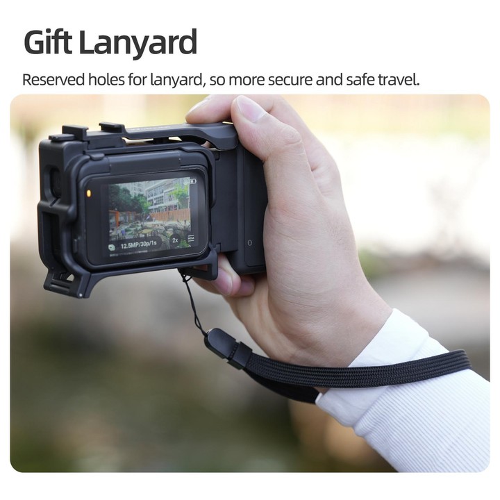 Sunnylife 2-in-1 Detachable Protective Frame & Street Photography Handle for Insta360 Ace Pro 2 / 1 (Black)