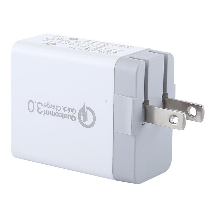 3 USB Ports (3A + 2.4A + 2.4A) Quick Charger QC 3.0 Travel Charger, US Plug, For iPhone, iPad, Samsung, HTC, Sony, Nokia, LG and