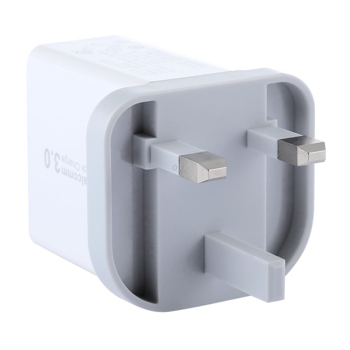 3 USB Ports (3A + 2.4A + 2.4A) Quick Charger QC 3.0 Travel Charger, UK Plug, For iPhone, iPad, Samsung, HTC, Sony, Nokia, LG and