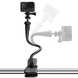Flexible Arm Desktop Rod Action Camera Phone Holder Stand(Black)