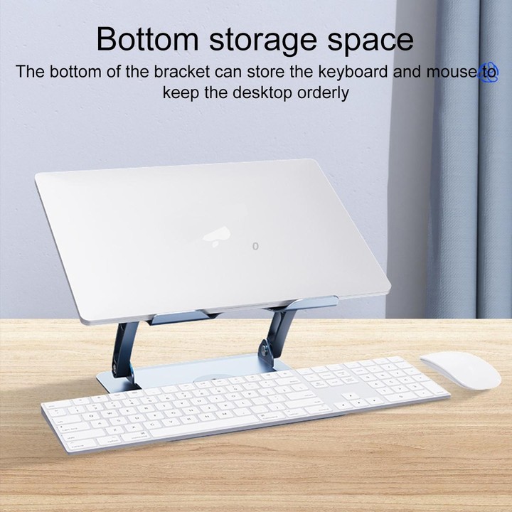 R- JUST HZ22-1 Rotating Dual-purpose Desktop Fan Aluminum Alloy Laptop Stand (Grey)