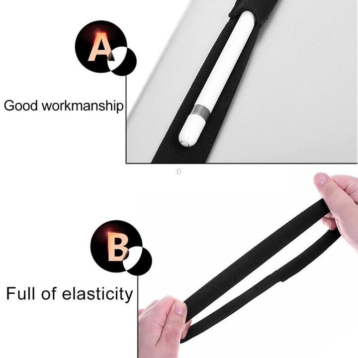 For Apple Pencil / iPad 9.7 inch General High Elastic Band Apple Pencil Band Protective Bag(Black)