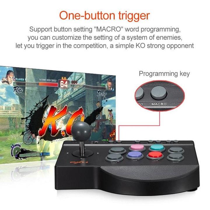 PXN PXN-0082 Gladiator Street Machine Game Handle Rocker Controller for Nintendo Switch / PC / Android System / PS3 / PS4 / Xbox