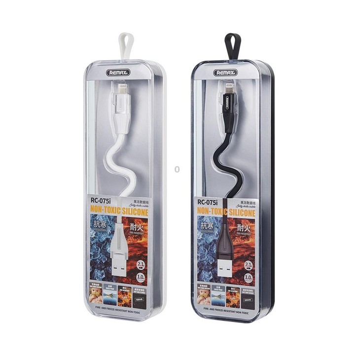REMAX RC-075i 1m 2.1A USB to 8 Pin Jell Data Cable (White)