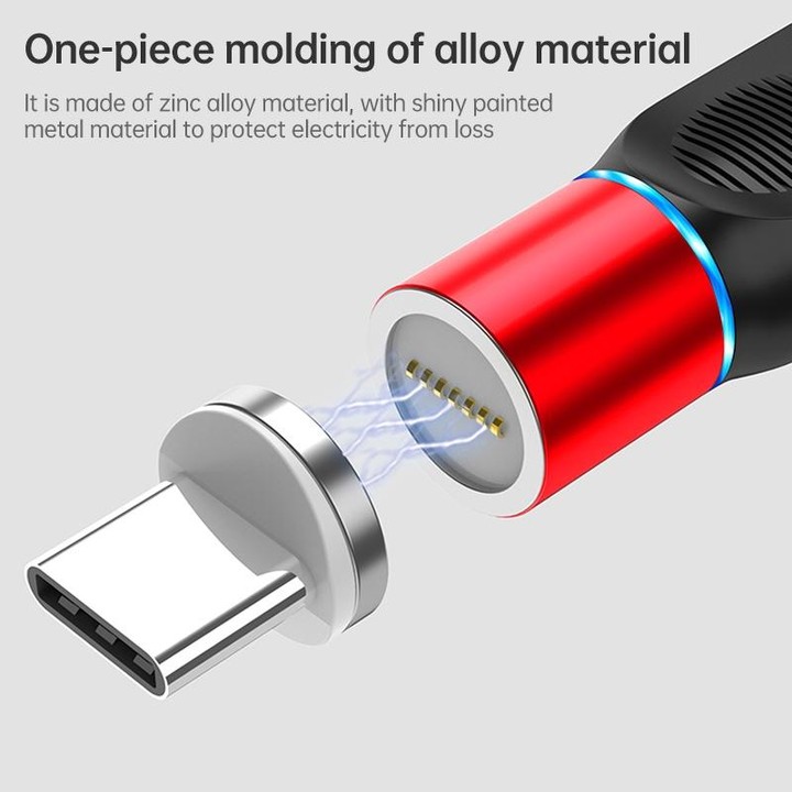 4 in 1 3A 8 Pin & USB-C / Type-C & Micro USB Zinc Alloy Magnetic Charging Head + USB-C / Type-C Magnetic Charging Adapter Set (B