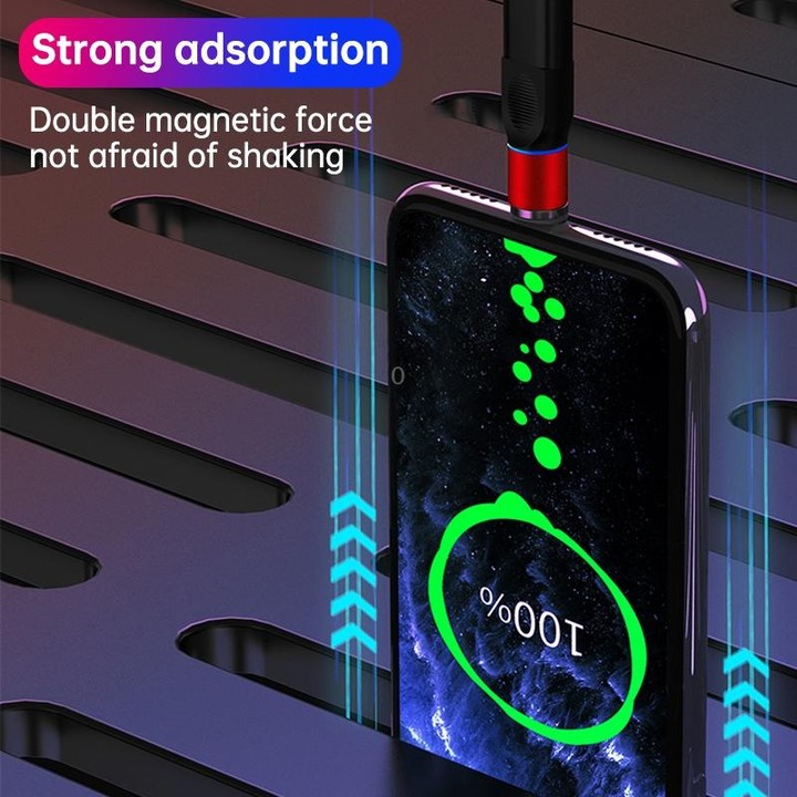 4 in 1 3A 8 Pin & USB-C / Type-C & Micro USB Zinc Alloy Magnetic Charging Head + USB-C / Type-C Magnetic Charging Adapter Set (B