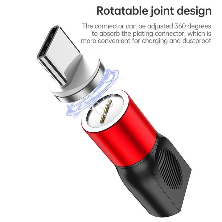 4 in 1 3A 8 Pin & USB-C / Type-C & Micro USB Zinc Alloy Magnetic Charging Head + USB-C / Type-C Magnetic Charging Adapter Set (S