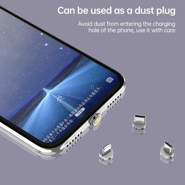 4 in 1 3A 8 Pin & USB-C / Type-C & Micro USB Zinc Alloy Magnetic Charging Head + USB-C / Type-C Magnetic Charging Adapter Set (S