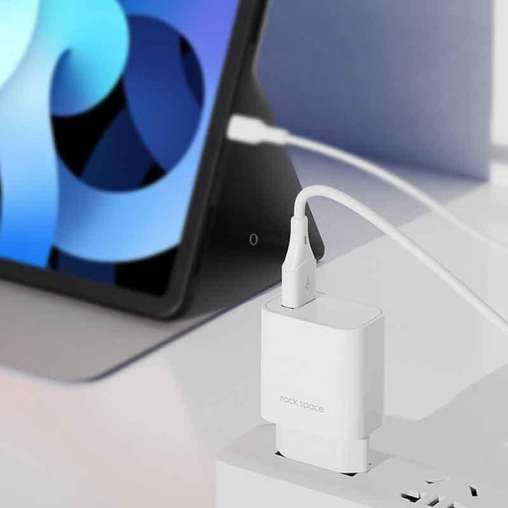 ROCK SPACE HGF-058EU-A T48 QC3.0 USB Single Port Travel Charger, EU Plug