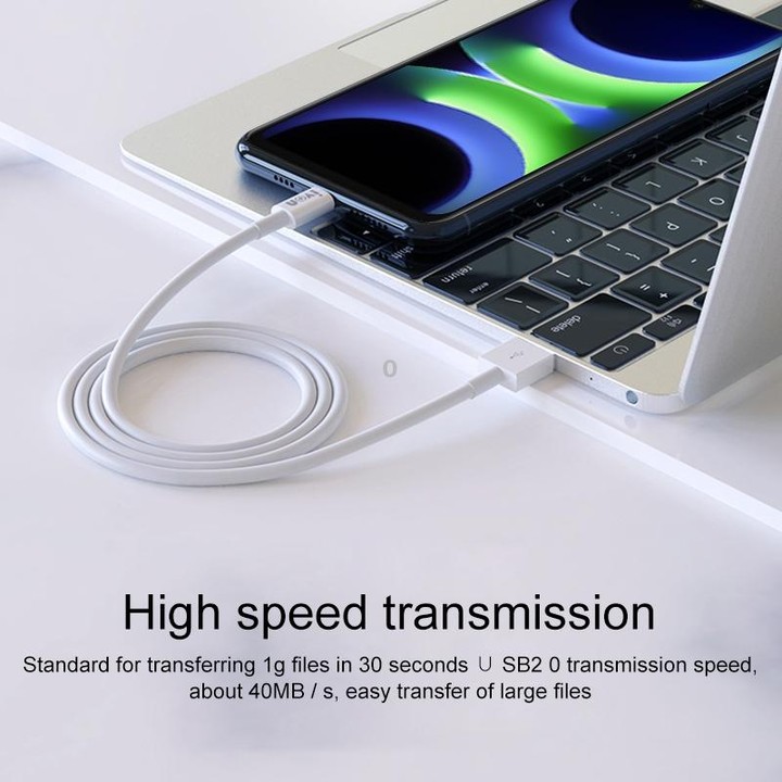 IVON CA70 Micro USB Fast Charging Data Cable, Length: 1m(White)