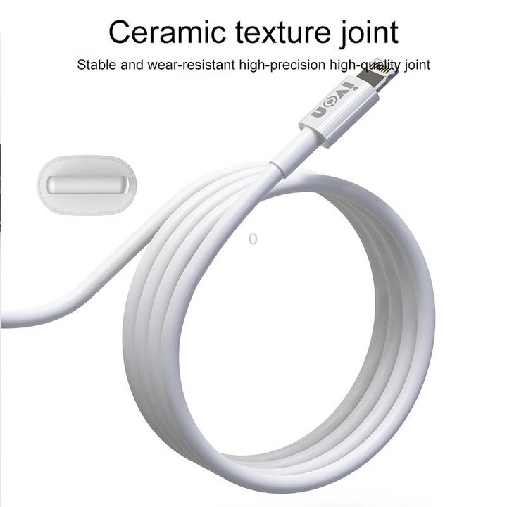IVON CA70 Type-C / USB-C Fast Charging Data Cable, Length: 2m (White)