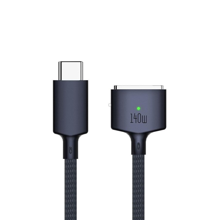 140W USB-C / Type-C to MagSafe 3 Nylon Braided Magnetic Charging Cable, Length: 2m (Blue)