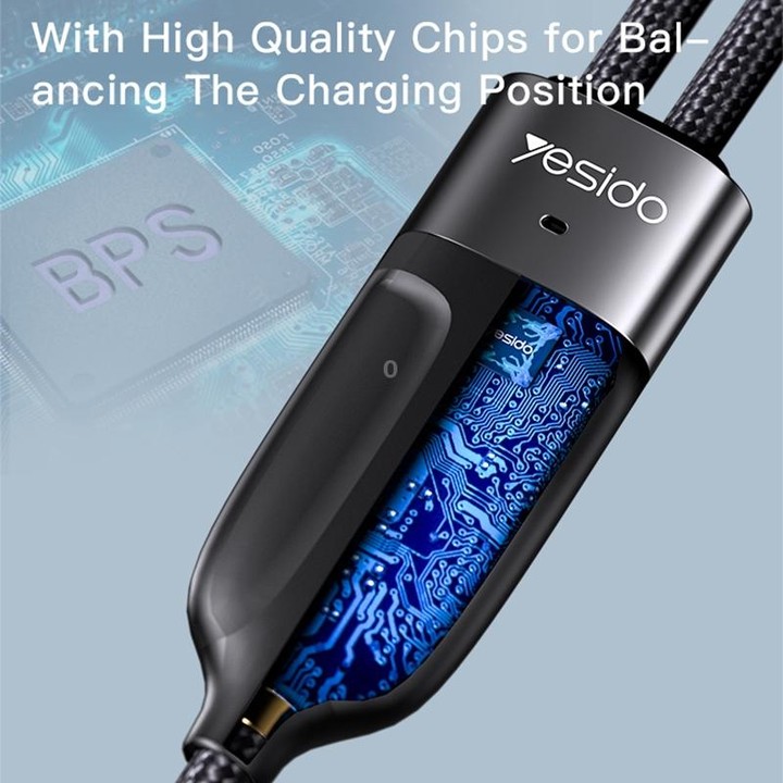 Yesido CA88 2 in 1 USB-C / Type-C to USB-C / Type-C Fast Charging Cable, Length: 1.2m