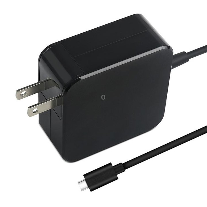 45W USB-C / Type-C Power Adapter Portable Charger for Laptops with Type-C Charging Cable, US Plug