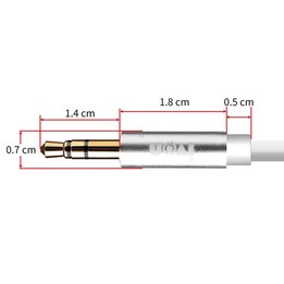 IVON CA55 3.5mm Male to Male AUX Audio Cable, Cable Length: 1m(Black)
