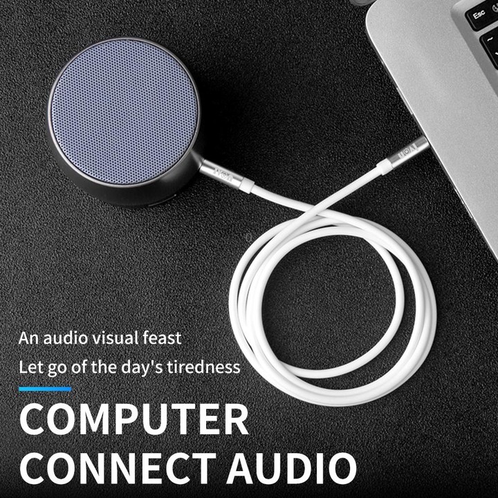 IVON CA55 3.5mm Male to Male AUX Audio Cable, Cable Length: 1m(White)