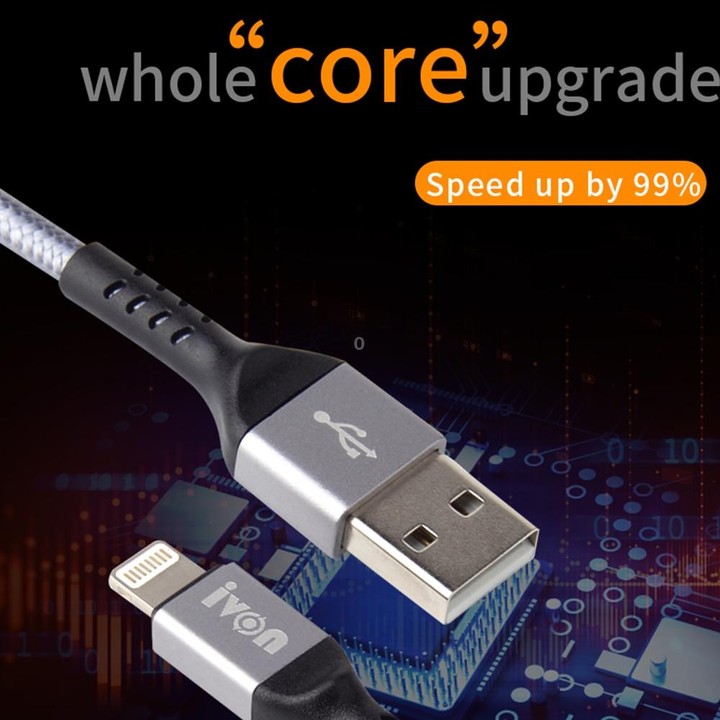 IVON CA89 2.1A USB to USB-C / Type-C Braid Fast Charge Data Cable, Cable Length: 1m (Grey)