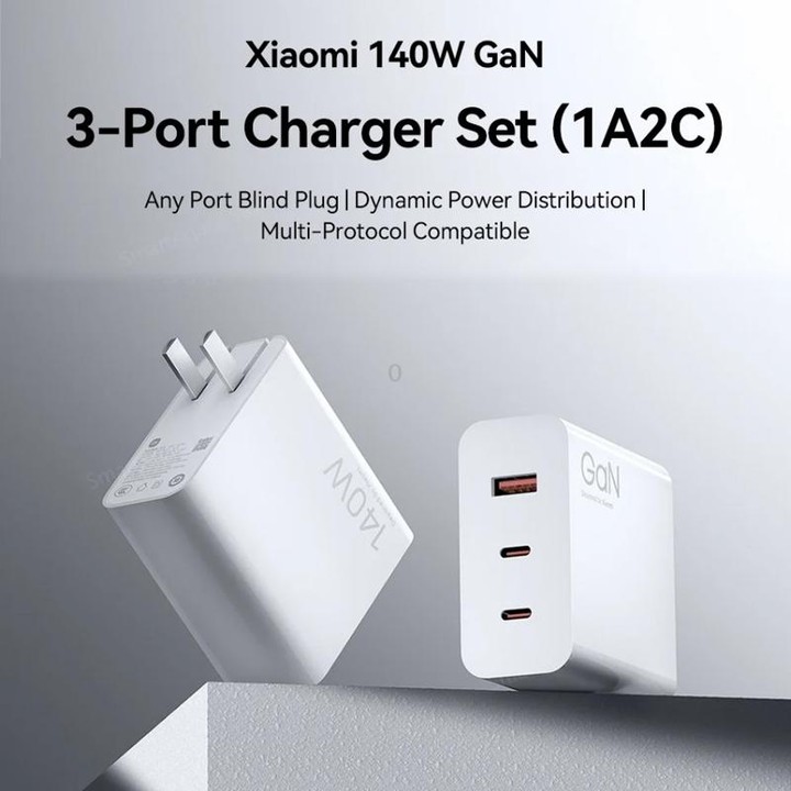 Original Xiaomi 140W 1 x USB + 2 x USB-C / Type-C Three Ports GaN Fast Charger Set, US Plug