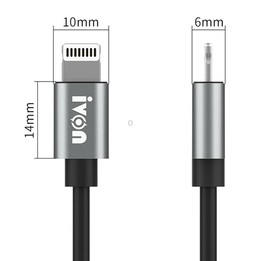 IVON CA73 2.4A Micro USB Fast Charging Data Cable, Length: 2m(Black)