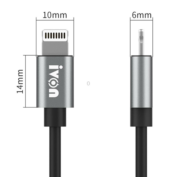 IVON CA73 2.4A Micro USB Fast Charging Data Cable, Length: 2m(Black)