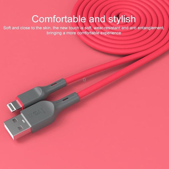 IVON CA78 2.4A Micro USB Fast Charging Data Cable, Length: 1m (Black)