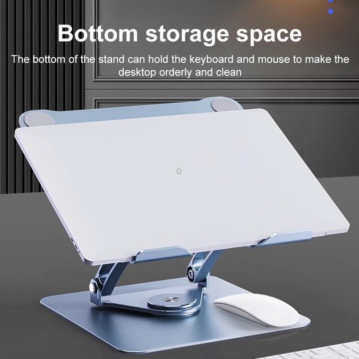 R-JUST HZ39 Triangular Swivel Lift Laptop Stand (Grey)